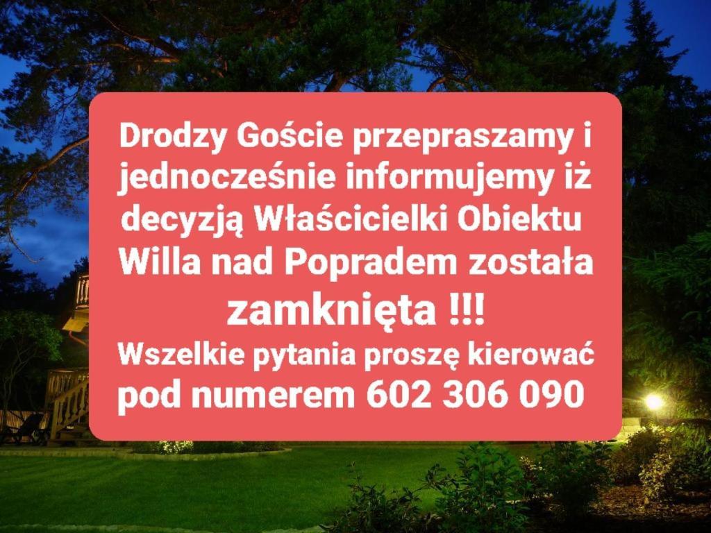 Willa Nad Popradem Bed & Breakfast Piwniczna-Zdroj Exterior foto